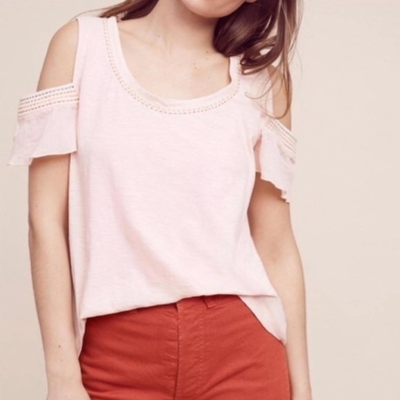 Anthropologie Akemi + Kin Salma Cold Shoulder Tee - Picture 1 of 5